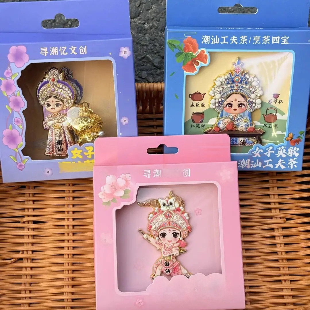 Chinese style - Chaoshan ‌Yingge Dance‌ - Creative refrigerator stickers - Creative souvenirs